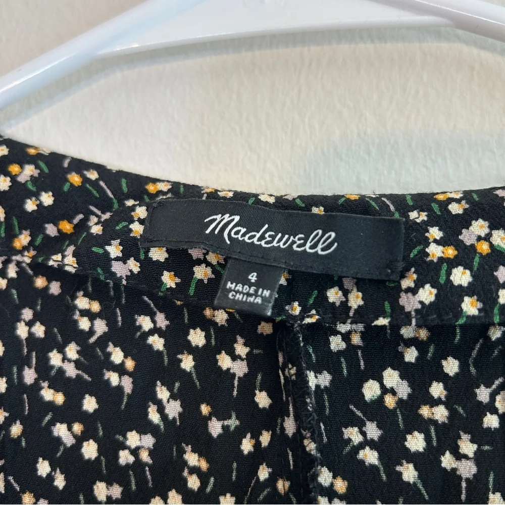 Madewell Button-Wrap Dress in Playground Posies Size Small - Picture 4 of 7
